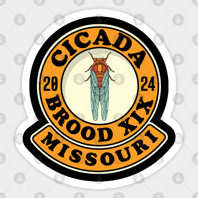 Cicada Brood XIX Missouri Sticker by Huhnerdieb Apparel